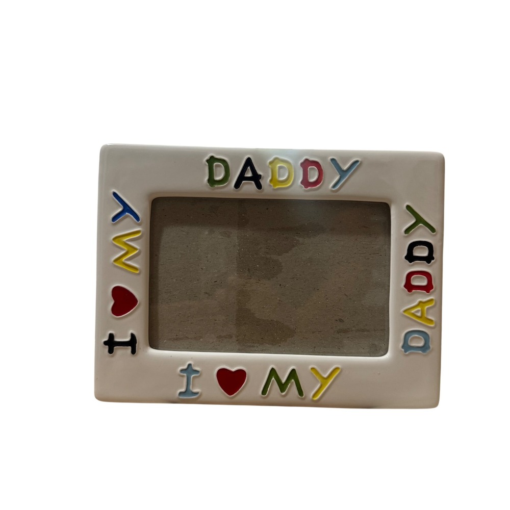 I Love My Daddy Vintage 90s Ceramic White 6x4 picture frame